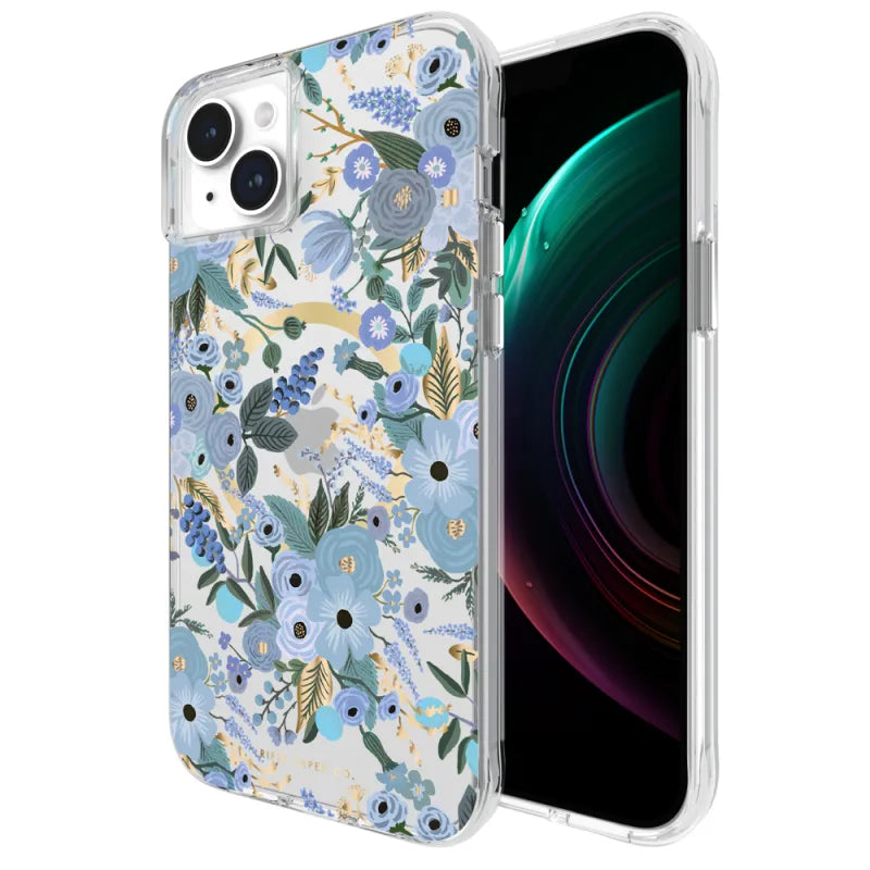 Case-Mate Rifle Paper MagSafe Case For iPhone 15 Plus - Garden Party Blue