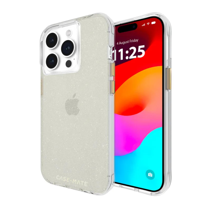 Case-Mate Sheer Crystal Case For iPhone 15 Pro - Gold