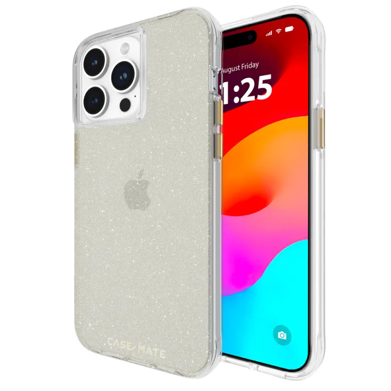Case-Mate Sheer Crystal Case For iPhone 15 Pro Max - Gold