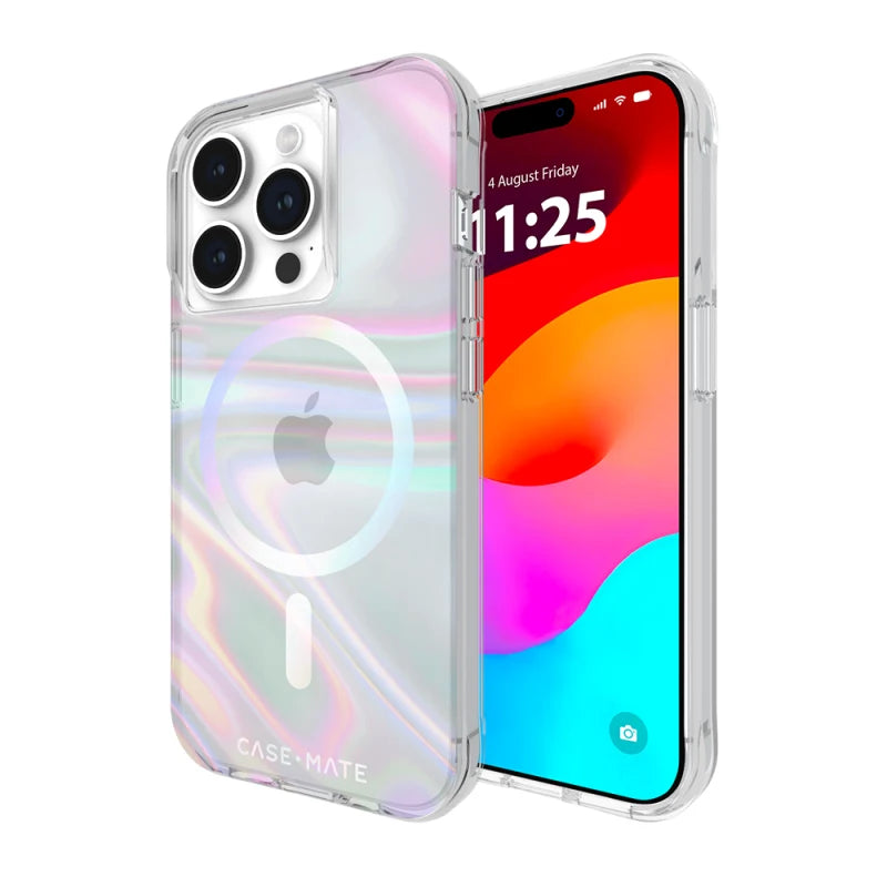 Case-Mate Soap Bubble MagSafe Case For iPhone 15 Pro - Iridescent