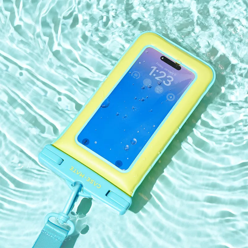 Case-Mate Waterproof Floating Pouch Universal - Lime/Blue