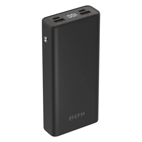 EFM 20,000mAh Digital Power Bank With 20W Output - Black