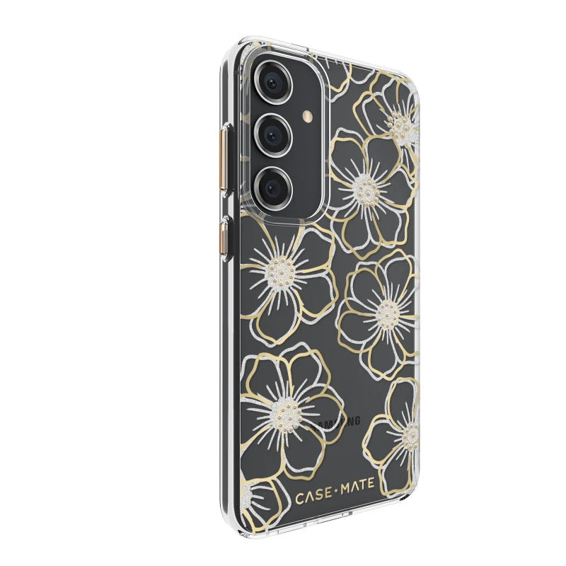 Case-Mate Floral Gems Case For Samsung Galaxy S24+ - Gold