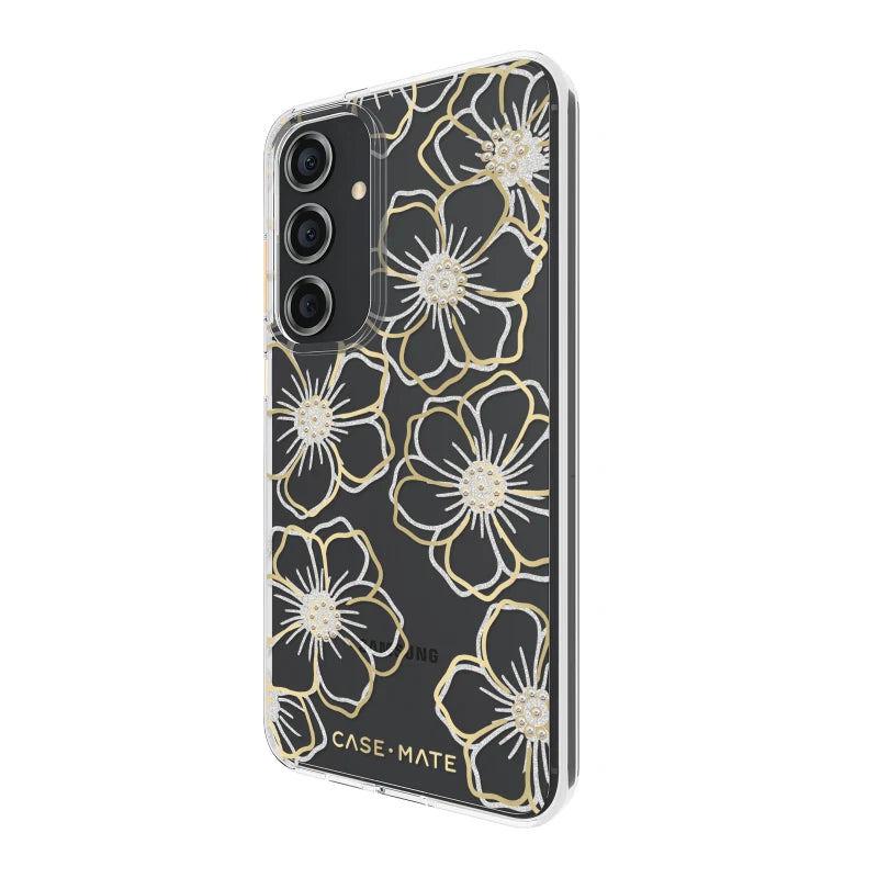 Case-Mate Floral Gems Case For Samsung Galaxy S24+ - Gold