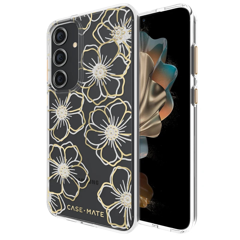 Case-Mate Floral Gems Case For Samsung Galaxy S24+ - Gold