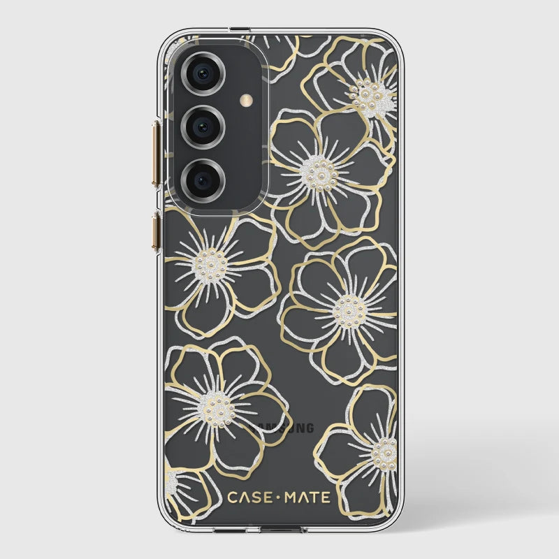 Case-Mate Floral Gems Case For Samsung Galaxy S24+ - Gold
