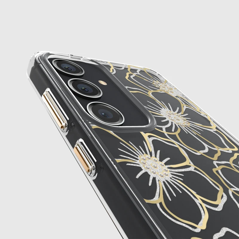 Case-Mate Floral Gems Case For Samsung Galaxy S24+ - Gold