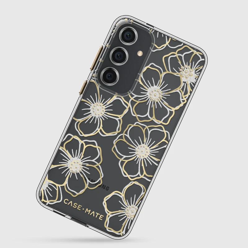 Case-Mate Floral Gems Case For Samsung Galaxy S24+ - Gold