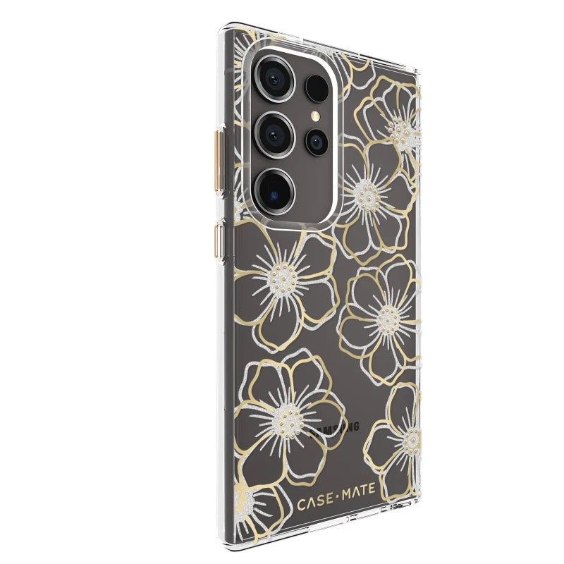 Case-Mate Floral Gems Case For Samsung Galaxy S24 Ultra - Gold