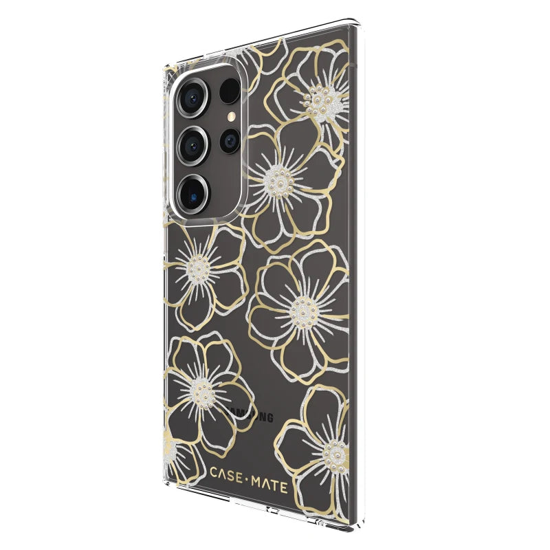 Case-Mate Floral Gems Case For Samsung Galaxy S24 Ultra - Gold