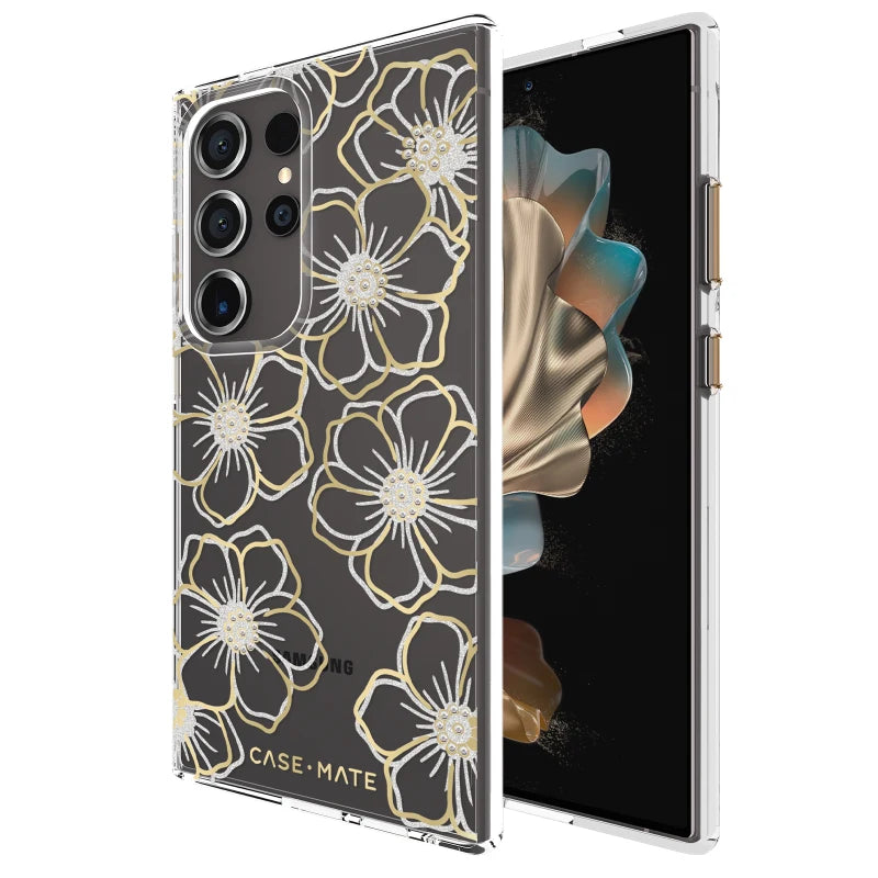 Case-Mate Floral Gems Case For Samsung Galaxy S24 Ultra - Gold