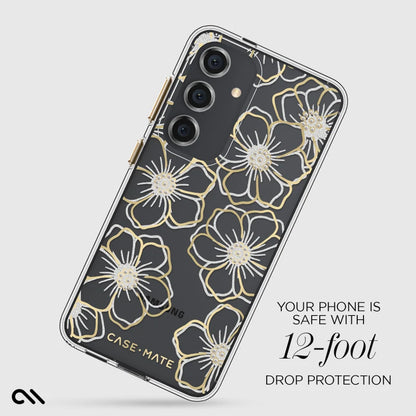 Case-Mate Floral Gems Case For Samsung Galaxy S24 - Gold
