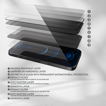 EFM Privacy Glass Screen Armour For iPhone 15 Pro