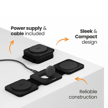 EFM FLUX Travel 3-in-1 Wireless Charger With 20W Wall Charger