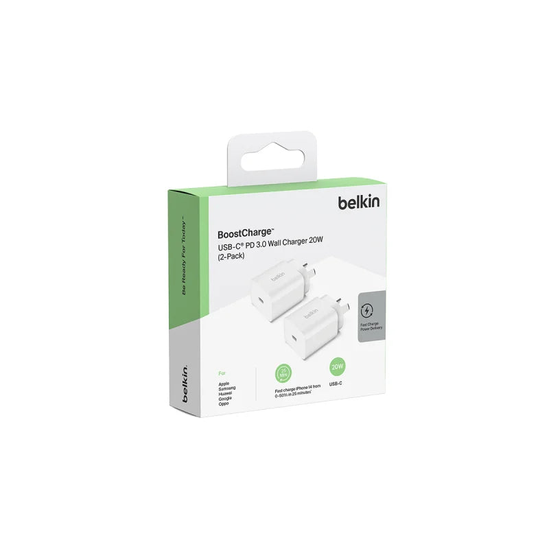 Belkin Boostcharge USBC Wall Charger 20W White