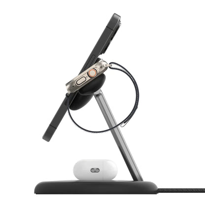 Belkin BoostCharge Pro 3-in-1 Magnetic Wireless Charging Stand with Qi2 15W - Black