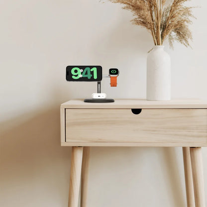 Belkin BoostCharge Pro 3-in-1 Magnetic Wireless Charging Stand with Qi2 15W - Black