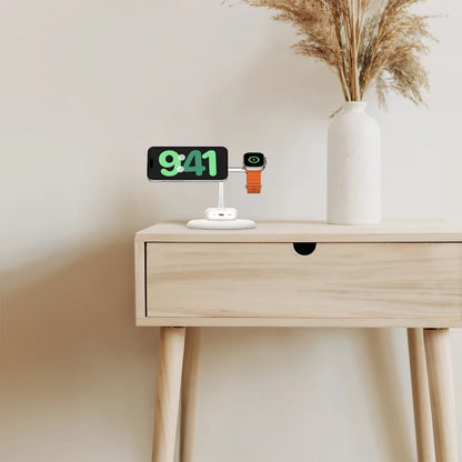 Belkin BoostCharge Pro 3-in-1 Magentic Wireless Charging Stand with Qi2 15W - White