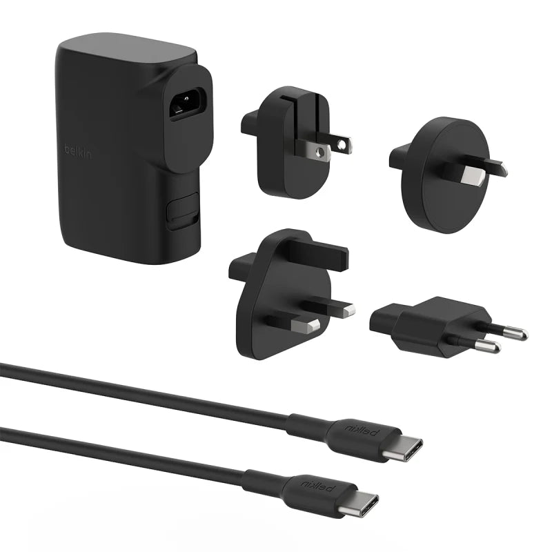 Belkin BoostCharge Hybrid Wall Charger 25W + Power Bank 5K with Travel Adapter Kit