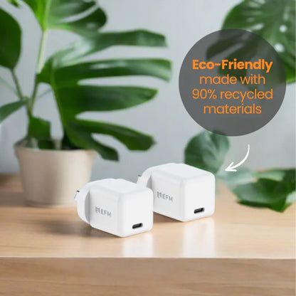EFM ECO 20W Wall Charger With Power Delivery and PPS Technology - White