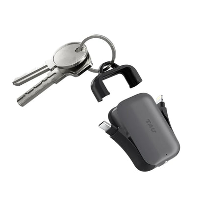 Tau 2 3 in 1 Keyring Powerbank 2000mAh - Charcoal Black