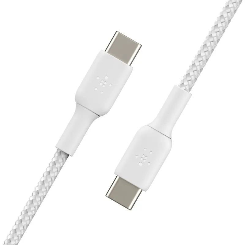 Belkin BoostCharge USB-C to USB-C Braided 1M Cable Universally compatible - White