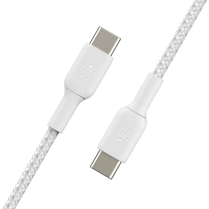 Belkin BoostCharge USB-C to USB-C Braided 1M Cable Universally compatible - White