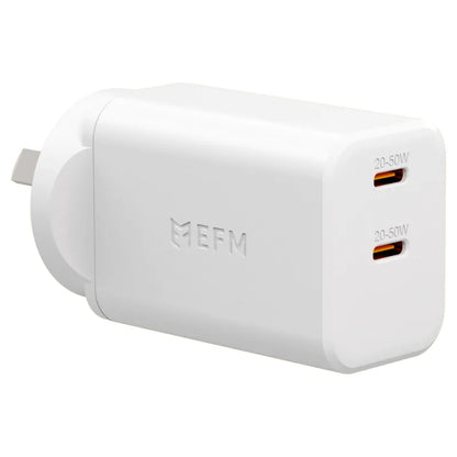 EFM ECO 50W Dual Port Wall Charger With GaN, Power Delivery and PPS