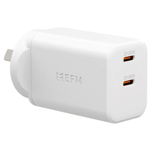 EFM ECO 50W Dual Port Wall Charger With GaN, Power Delivery and PPS