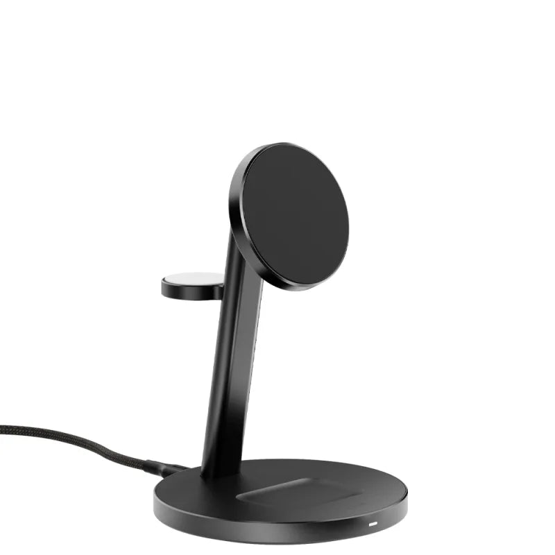 EFM Qi2 Trio Wireless Charge Stand With 5W MFi Apple Watch Charge Pad