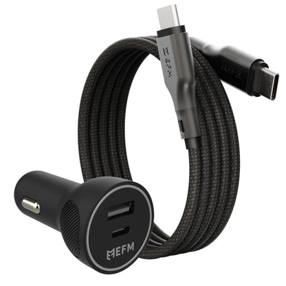 EFM 48W Car Charger With 1M Mag-Coil USB-C Cable