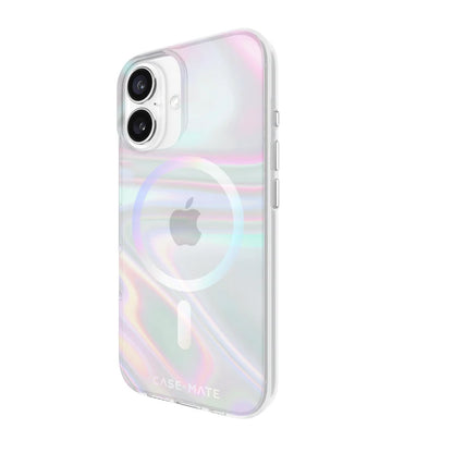 Case-Mate Soap Bubble MagSafe Case For iPhone 16 - Iridescent