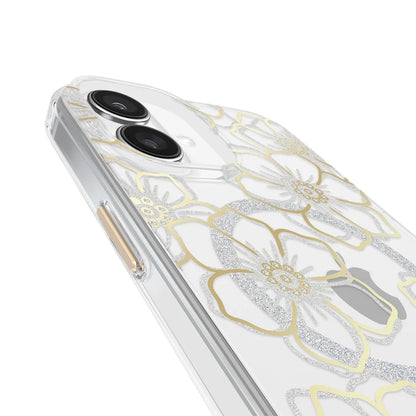 Case-Mate Floral Gems MagSafe Case For iPhone 16 Plus - Clear/ Gold