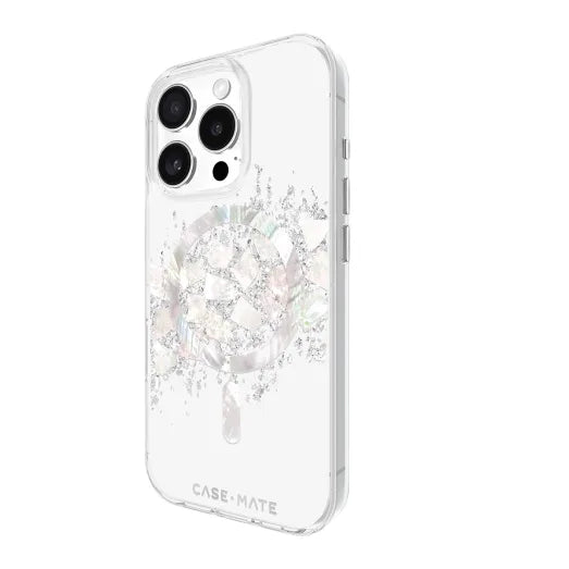 Case-Mate Karat MagSafe Case For iPhone 16 Pro - Touch of Pearl - Silver / Clear