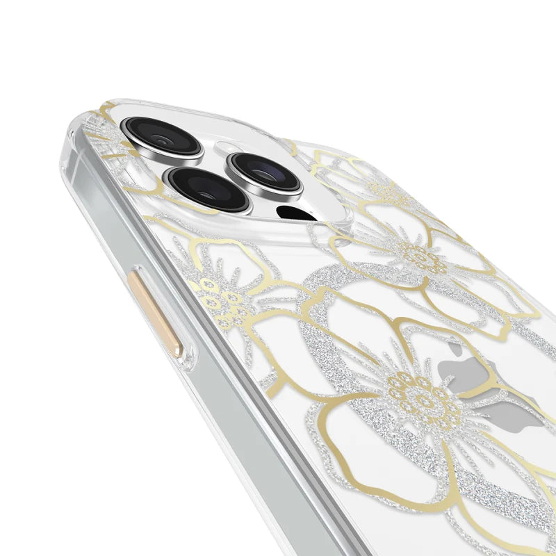Case-Mate Floral Gems MagSafe Case For iPhone 16 Pro Max - Gold