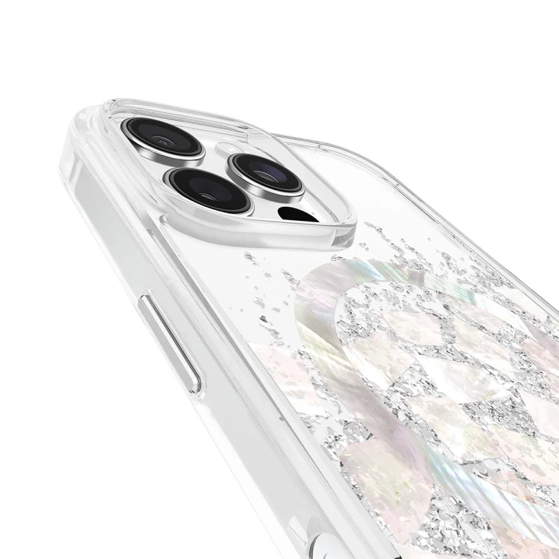 Case-Mate Karat MagSafe Case For iPhone 16 Pro Max - Touch of Pearl - Silver/ Clear