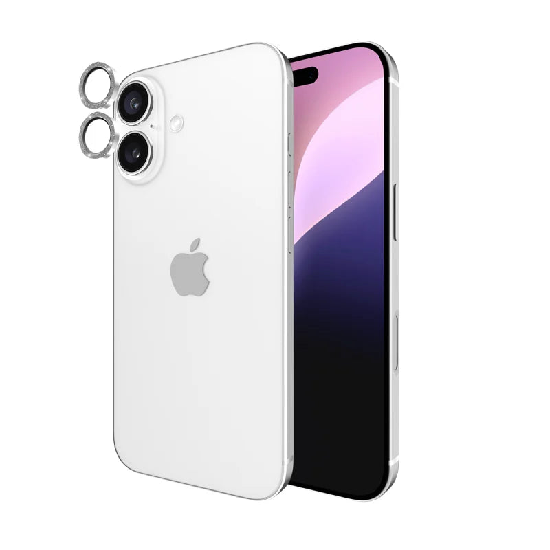 Case-Mate Aluminum Ring Lens Protector For iPhone 16 / 16 Plus - Twinkle - Clear