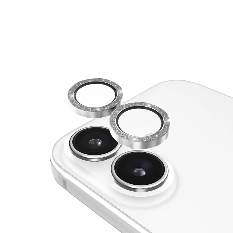 Case-Mate Aluminum Ring Lens Protector For iPhone 16 / 16 Plus - Twinkle - Clear