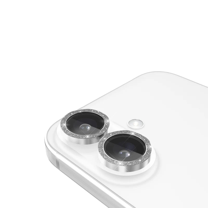 Case-Mate Aluminum Ring Lens Protector For iPhone 16 / 16 Plus - Twinkle - Clear