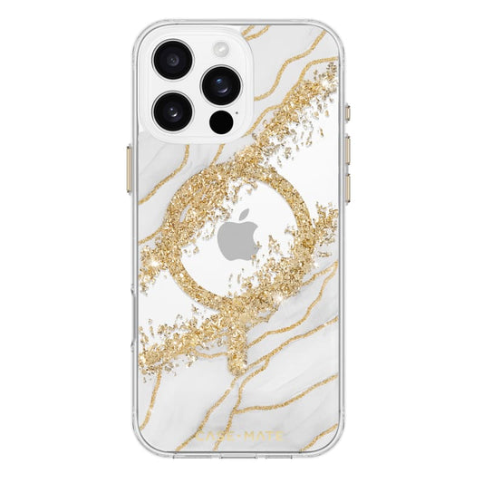 Case-Mate Karat MagSafe Case For iPhone 16 Pro Max - Granite - White / Gunmetal Grey