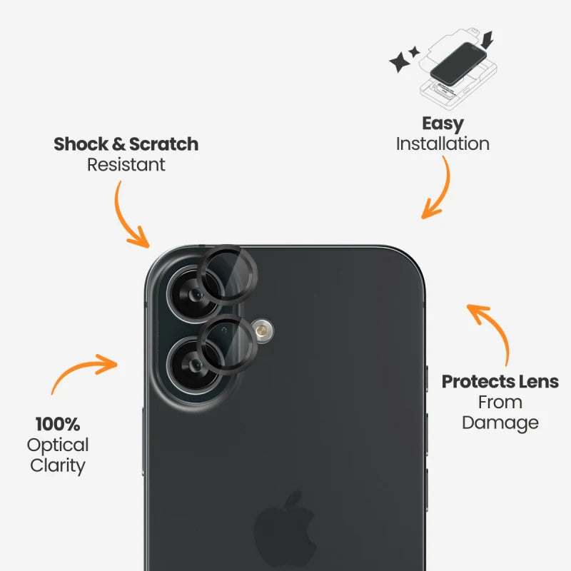 EFM Camera Lens Armour For iPhone 16 / 16 Plus