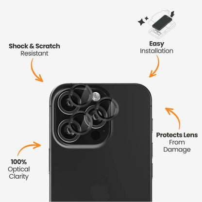 EFM Camera Lens Armour For iPhone 16 Pro / 16 Pro Max - Carbon