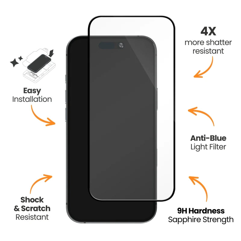 EFM TT Sapphire Screen Armour For iPhone 16 Pro - Clear