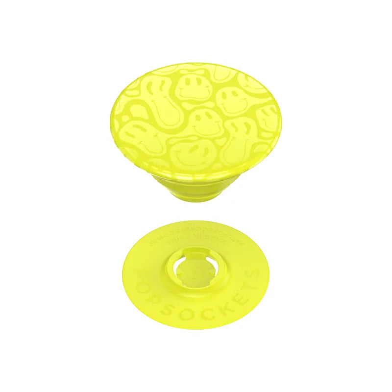 PopGrip Universal Grip (Gen2) Holder Neon Jolt Yellow Smiley Melt