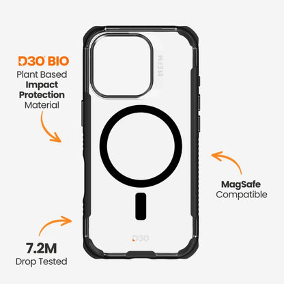 EFM Cayman Case with D3O Bio For iPhone 16 Pro Max - Carbon