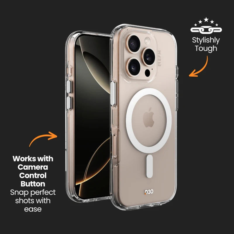 EFM Aspen Case with D3O Bio For iPhone 16 Pro - Clear