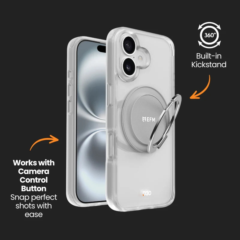 EFM Alta Case with D3O Bio For iPhone 16 - Clear