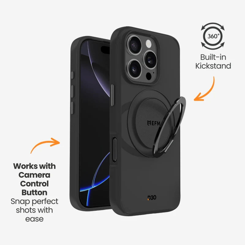EFM Alta Case with D3O Bio For iPhone 16 Pro - Black