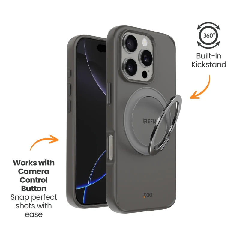 EFM Alta Case with D3O Bio For iPhone 16 Pro - Titanium Grey