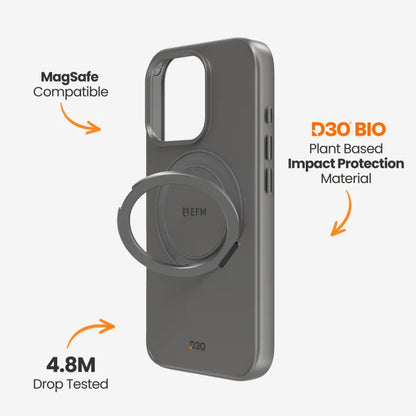 EFM Alta Case with D3O Bio For iPhone 16 Pro - Titanium Grey